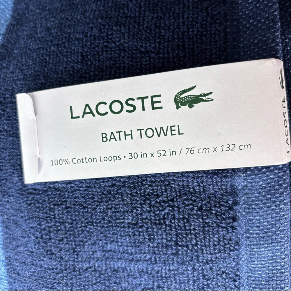 Lacoste Navy Bath Towel